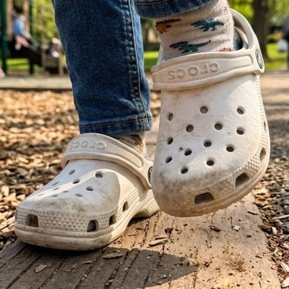 Crocs Classic Clog Toddler White Slip On Shoes Size C6 Kids 10126